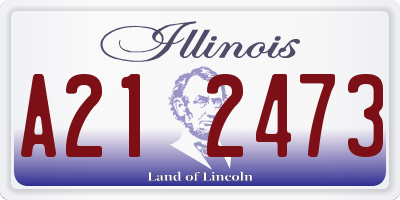 IL license plate A212473