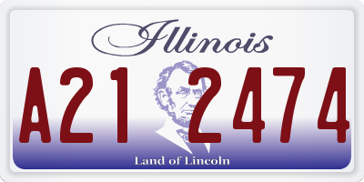IL license plate A212474