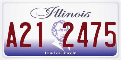IL license plate A212475