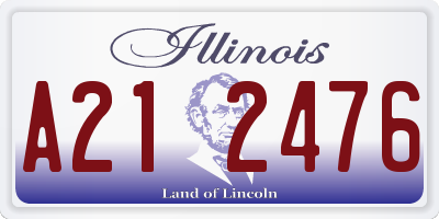 IL license plate A212476