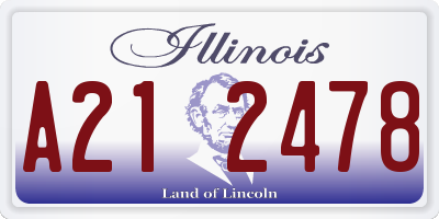 IL license plate A212478