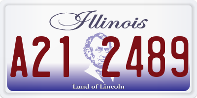 IL license plate A212489