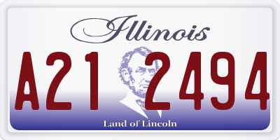IL license plate A212494