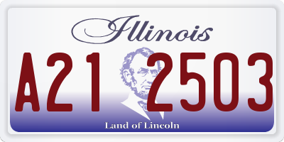 IL license plate A212503