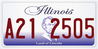 IL license plate A212505