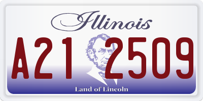 IL license plate A212509