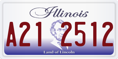 IL license plate A212512