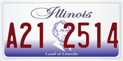 IL license plate A212514