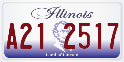IL license plate A212517
