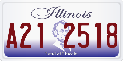 IL license plate A212518