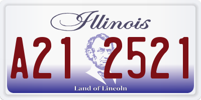 IL license plate A212521