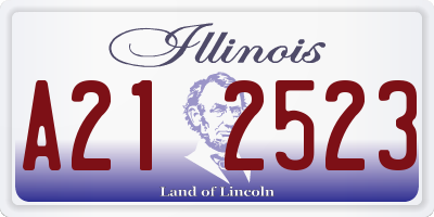 IL license plate A212523
