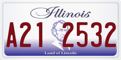 IL license plate A212532