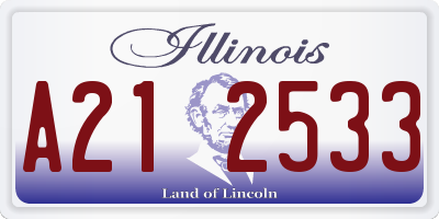 IL license plate A212533