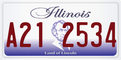IL license plate A212534