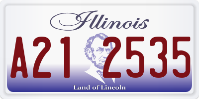 IL license plate A212535