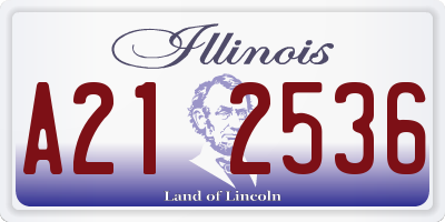 IL license plate A212536
