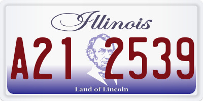 IL license plate A212539