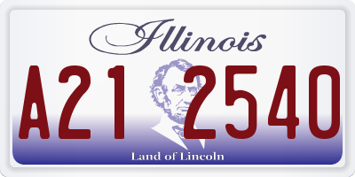 IL license plate A212540
