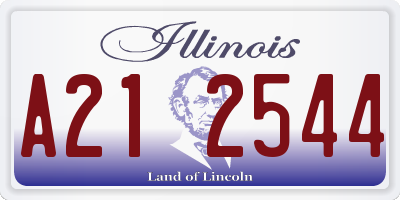 IL license plate A212544