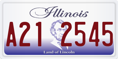 IL license plate A212545