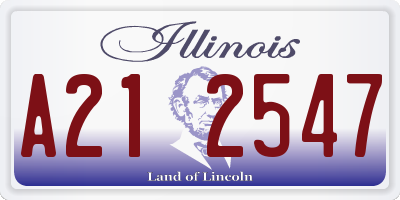 IL license plate A212547