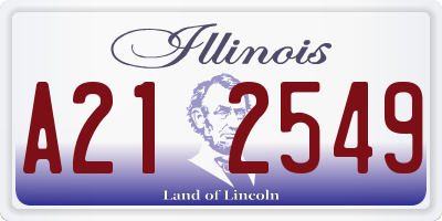 IL license plate A212549