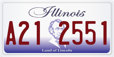 IL license plate A212551