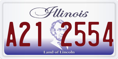 IL license plate A212554
