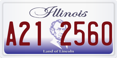 IL license plate A212560
