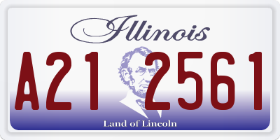 IL license plate A212561