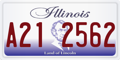 IL license plate A212562