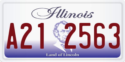 IL license plate A212563
