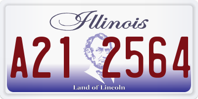 IL license plate A212564