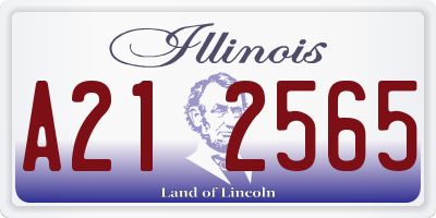 IL license plate A212565