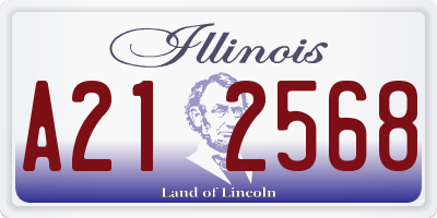 IL license plate A212568
