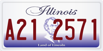 IL license plate A212571