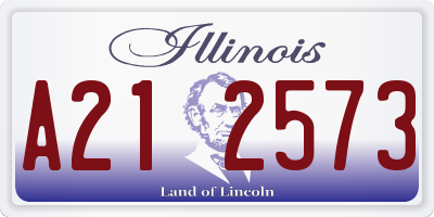 IL license plate A212573