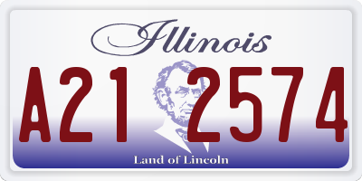 IL license plate A212574