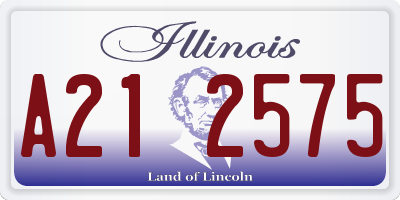 IL license plate A212575