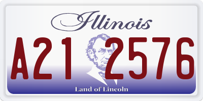 IL license plate A212576