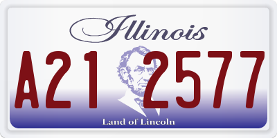 IL license plate A212577
