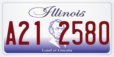 IL license plate A212580