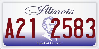 IL license plate A212583