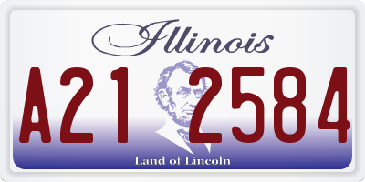 IL license plate A212584