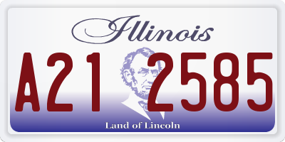 IL license plate A212585