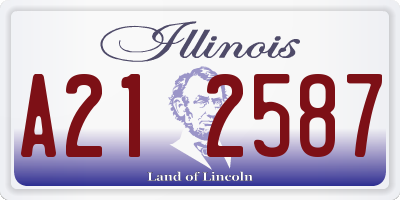 IL license plate A212587