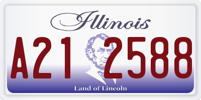 IL license plate A212588