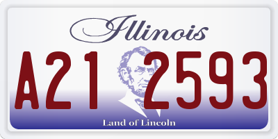 IL license plate A212593
