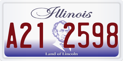IL license plate A212598